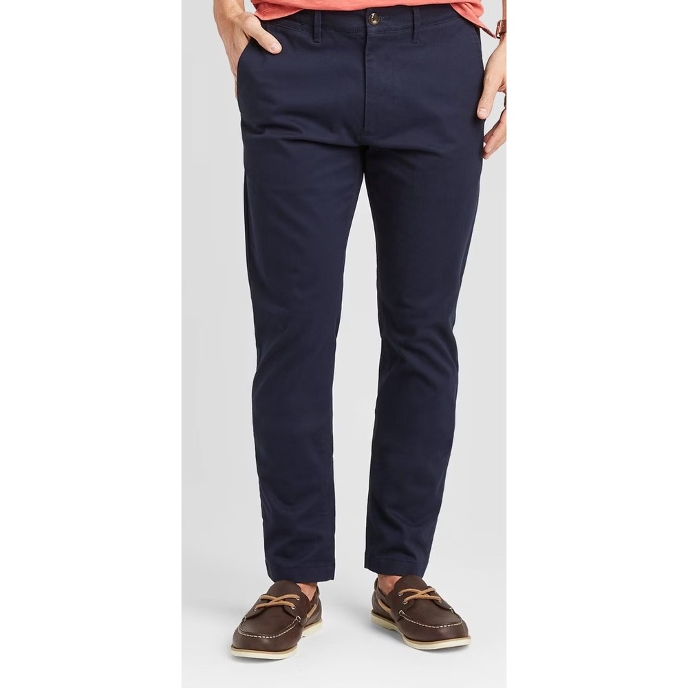 Goodfellow & Co Mens Navy Slim Fit Tapered Stretch Chino Pants 32x32 NWT
